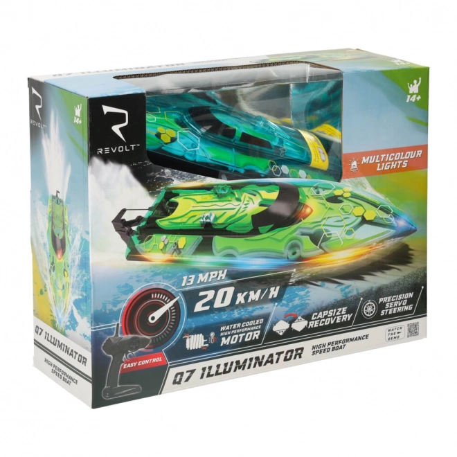 Remote Controlled Boat Revolt Illuminator Green