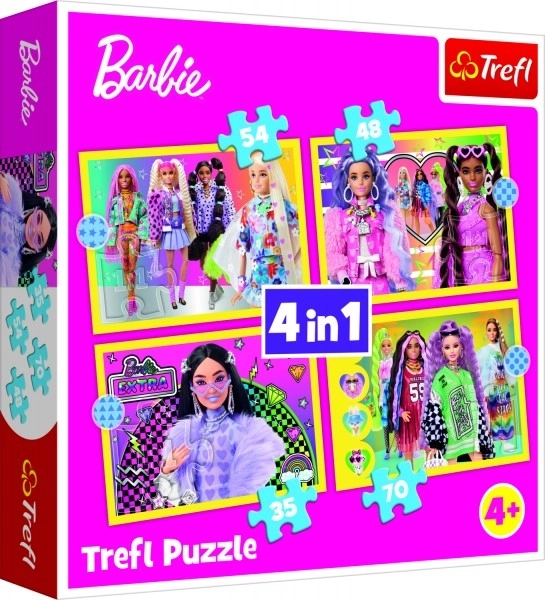 Barbie Jolly World 4-in-1 Puzzle Set