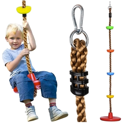 Kruzzel swing with climbing rope for children