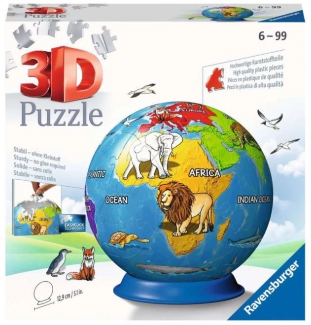 3D Puzzle Globe for Kids