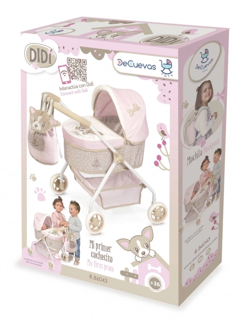 My First Doll Stroller with Backpack by DIDI