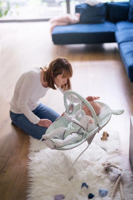 MoMi glossy baby bouncer with melodies