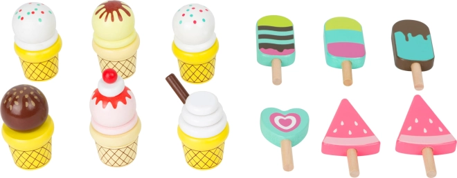 Ricco set di gelati e ghiaccioli