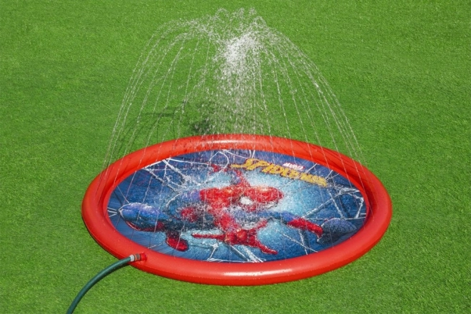 Inflatable Splash Mat with Fountain featuring Spider-Man