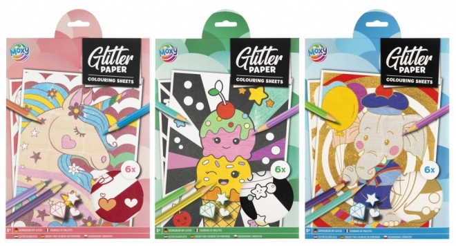 Glitter Coloring Pages A4