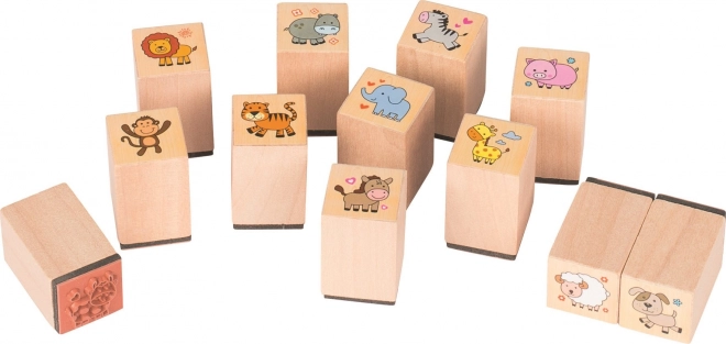 Goki Wooden Animal Stamps