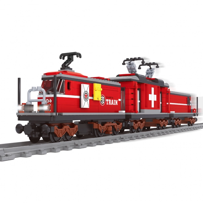 Battery-Powered Compatible Building Train Set with Tracks