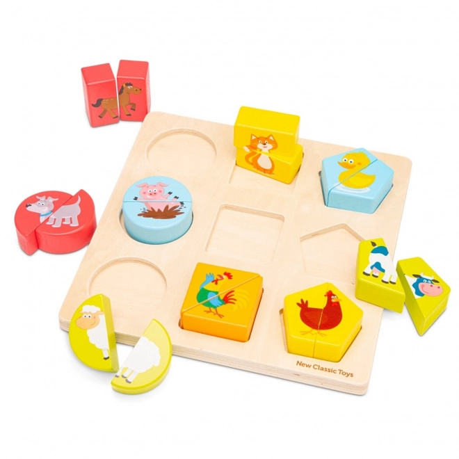 Wooden Insert Puzzle - Shapes and Animals