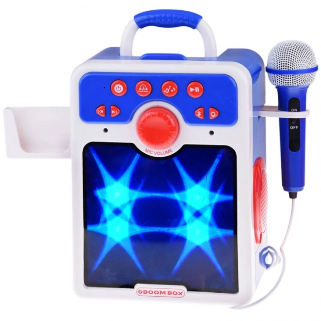 Blue Boombox Speaker with Microphone for Kids