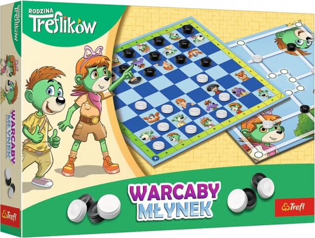 Giochi da tavolo Dama e Mulino Famiglia TREFLIK di Trefl