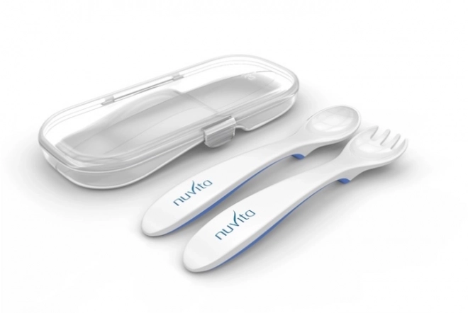 Children's Fork and Spoon Set with Travel Case