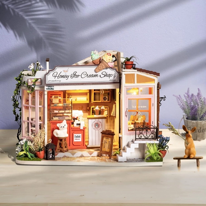 Rolife DIY Miniature Honey Ice Cream Shop with LED Lights