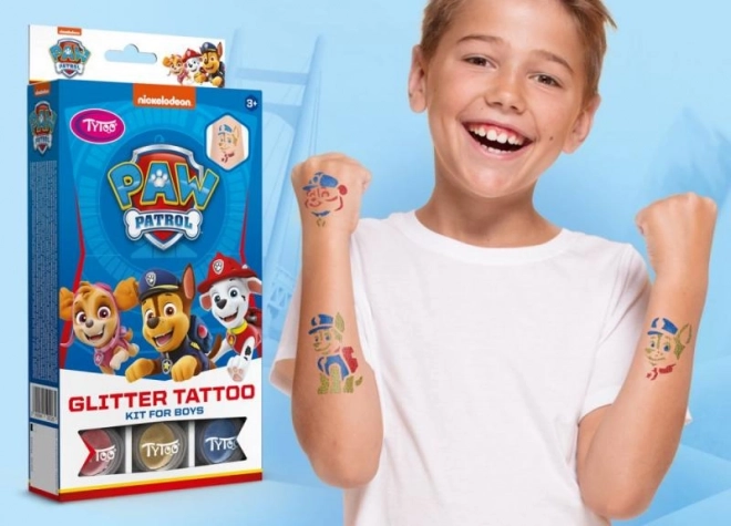 Paw Patrol Boys Glitter Tattoo Set