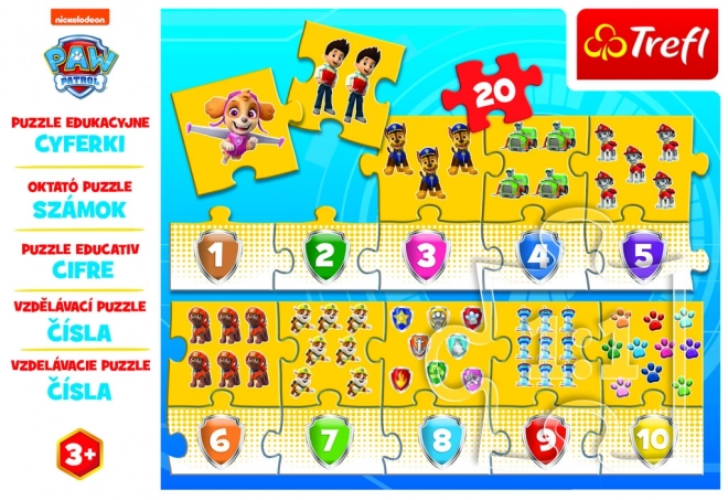 Trefl Educational Puzzle - Paw Patrol Numbers