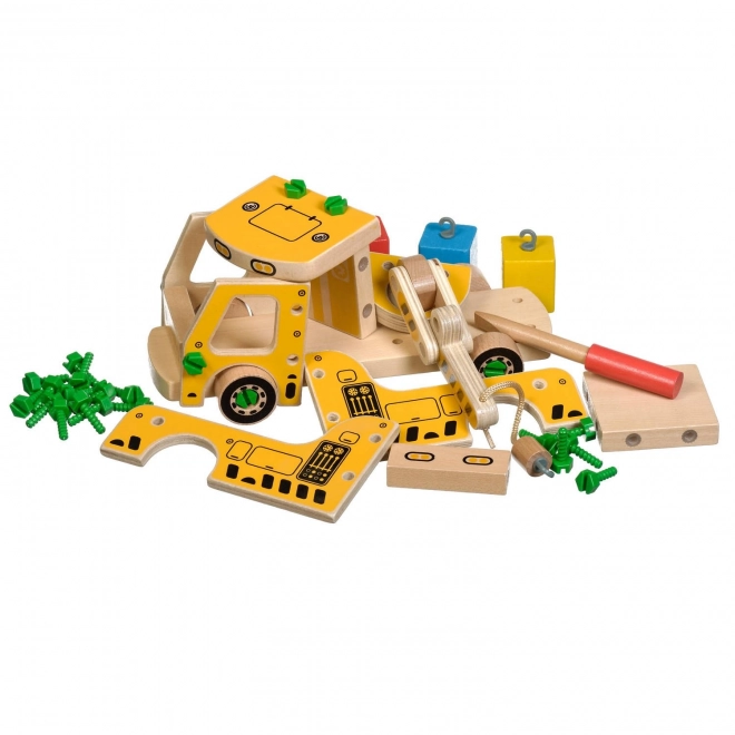 Lucy & Leo Wooden Crane Construction Set