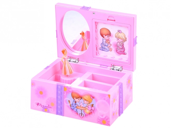 Pink Jewelry Box with Music for Little Girl's Treasures