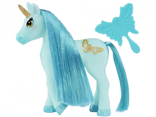 Sea Glass Little Unicorn Dream Bella with Brush – blue