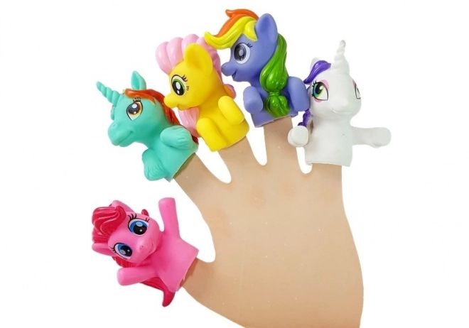 Finger puppet unicorn ponies set