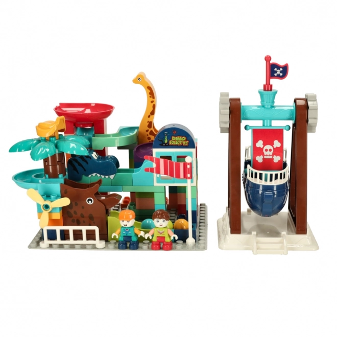 Building Block Marble Run Set