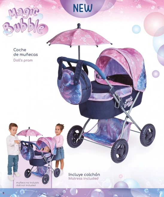 Decuevas Folding Doll Stroller with Umbrella and Bag Magic Bubble