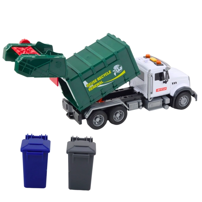 Green Garbage Truck with Effects 1:14