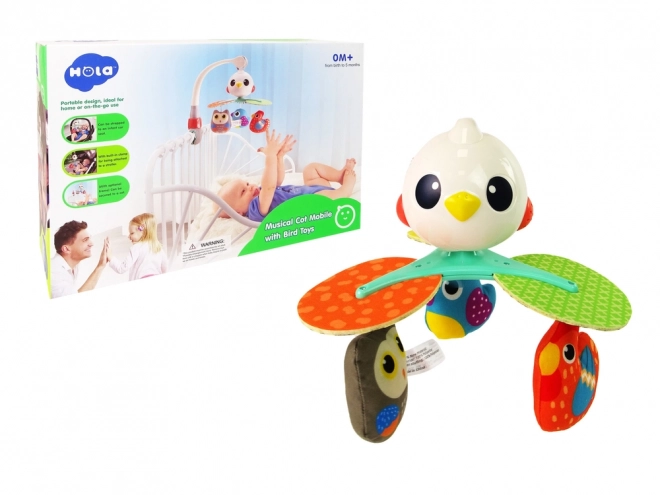 Baby Crib Mobile Colorful Birds Melody