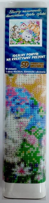 Diamond Mosaic - Three Cheerful Cats