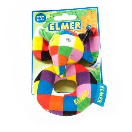 Rainbow Rattle Ring Elmer