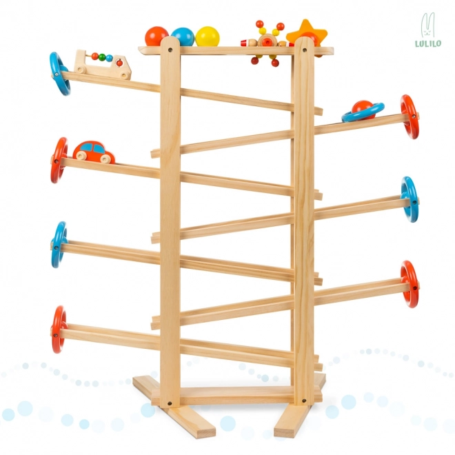 Wooden Marble Run Track for Kids - 70cm XXL