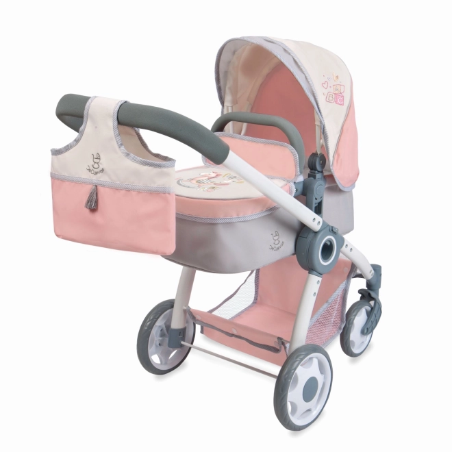 Folding Doll Stroller 3-in-1 with Bag Funny 2023 - 70 cm