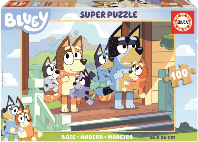 Educa houten puzzel Bluey 100 stukjes