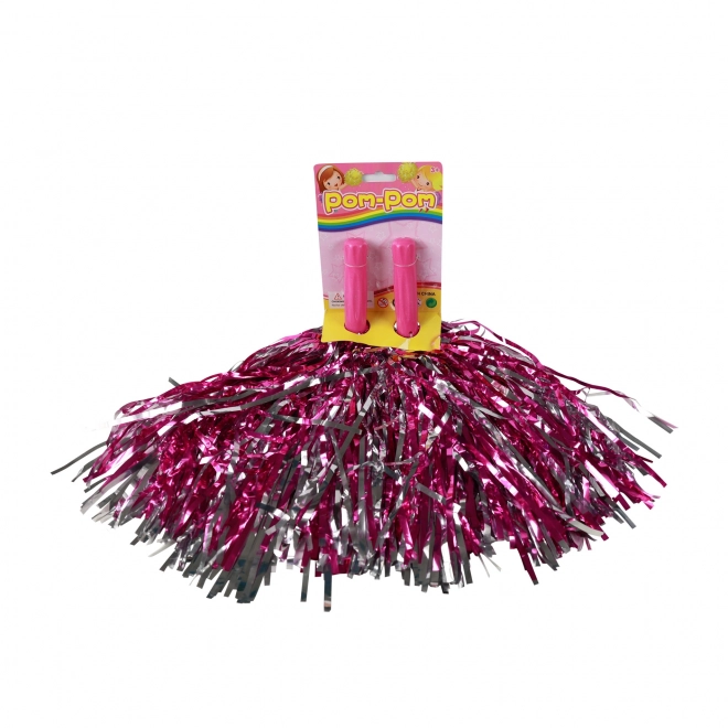 Purple and Silver Cheer Pom Pom