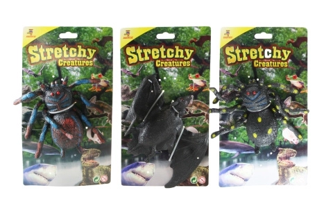 Rubber Spider and Bat Toys