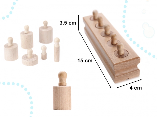 Montessori Wooden Cylindrical Weights Sorter