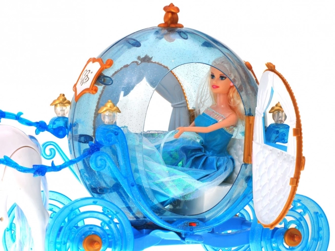 Cinderella Carriage with Horse and Doll in Ball Gown