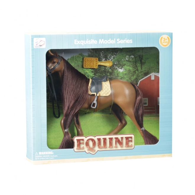 Brown Grooming Horse with Comb