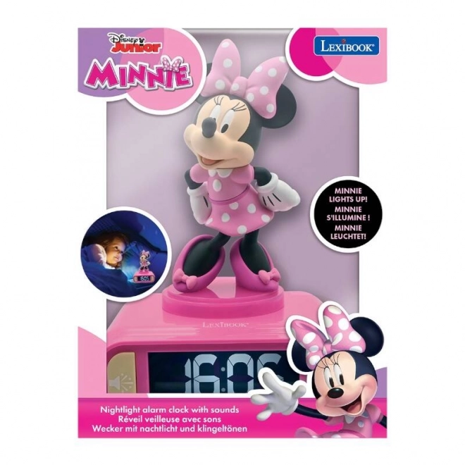 Alarm Clock with 3D Night Light Minnie Mouse