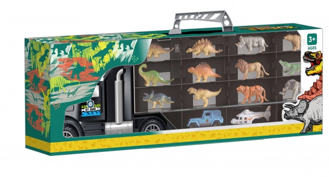Woopie cargo truck with dinosaurs