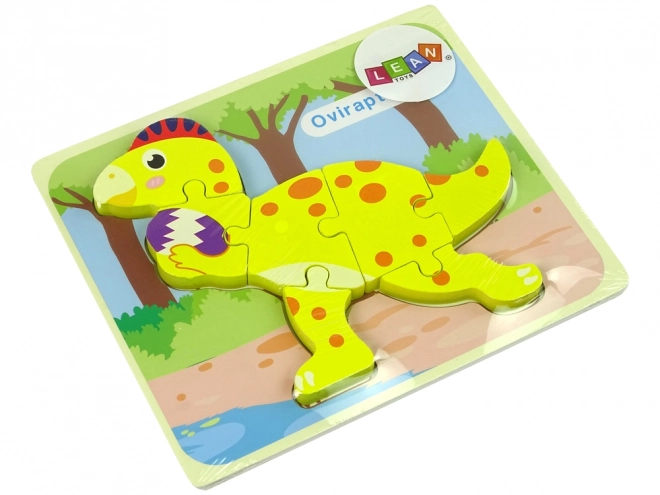 Wooden Dinosaur Puzzle Set - Stegosaurus & Oviraptor