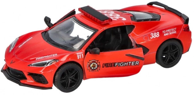 Goki toy car metal police/fire engine