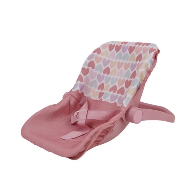 Doll Car Seat with Heart Design