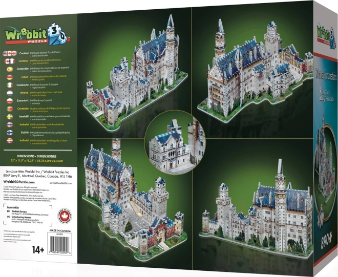 Neuschwanstein Castle 3D Puzzle by WREBBIT