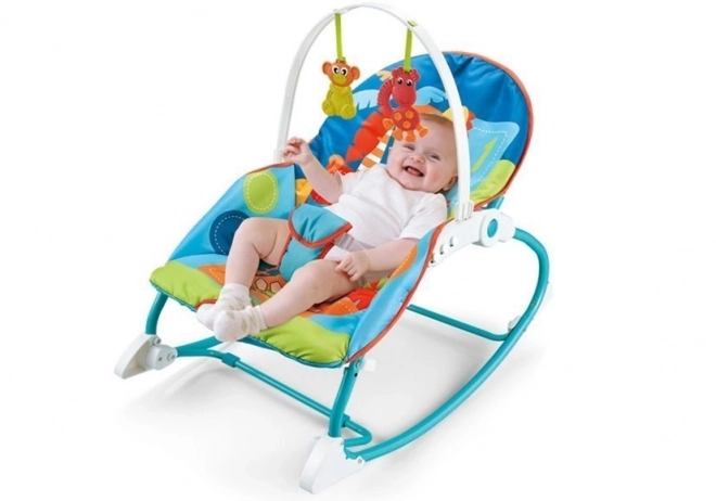 Baby Rocking Chair and High Chair 2 in 1 Blue