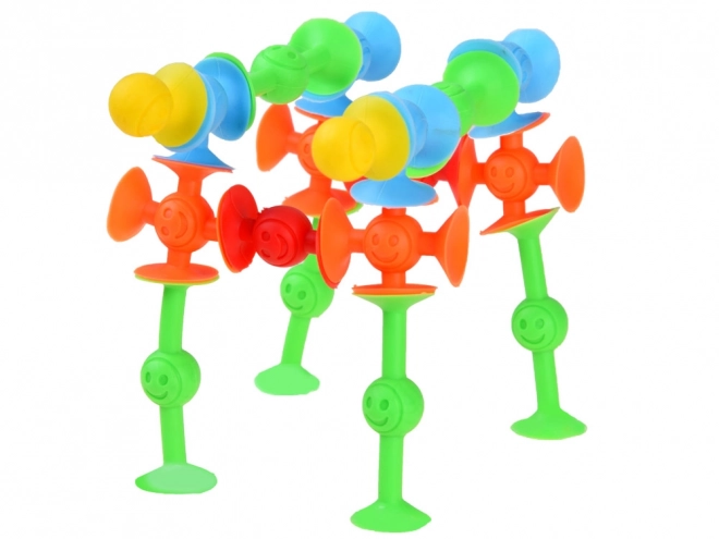 Flexible Suction Cup Silicone Construction Blocks Set