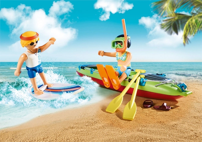 Playmobil Family Fun Beach Car with Boat Trailer