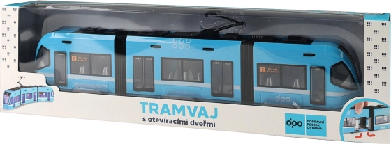 Moderna tramvaja Ostrava modra 47 cm