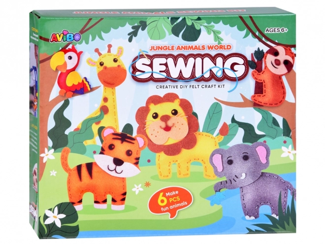 Jungle Animal World DIY Felt Sewing Set