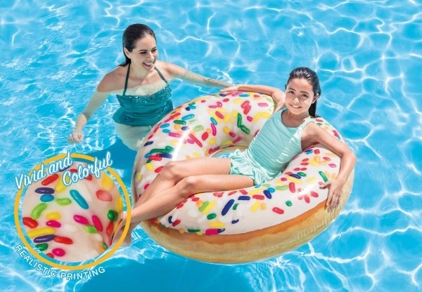 Inflatable Sprinkle Donut Pool Ring