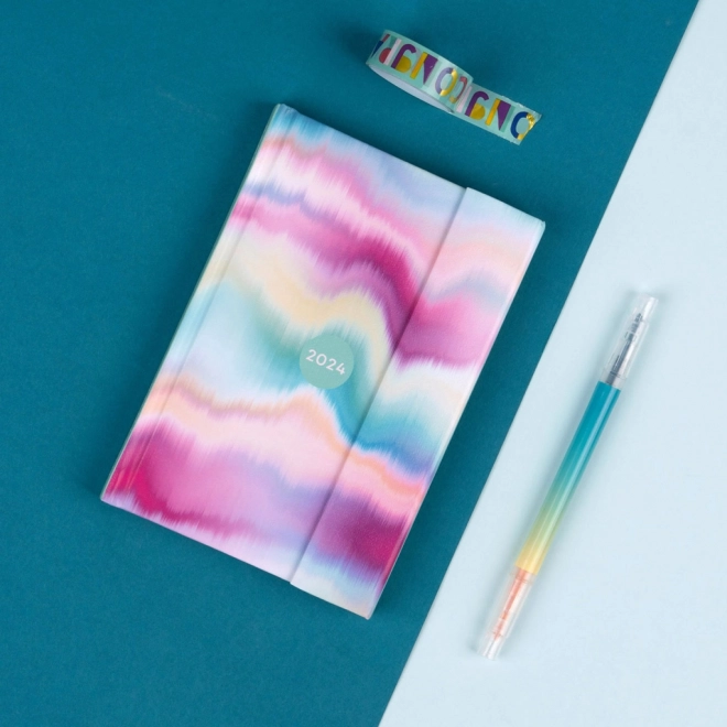 Weekly Magnetic Diary Tie-Dye 2024