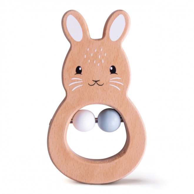 Wooden Bunny Rattle